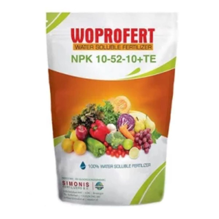 کود ۱۰-۵۲-۱۰ NPK وپروفرت هلند 2 کیلویی | NPK 10-52-10 WOPROFERT-2kg